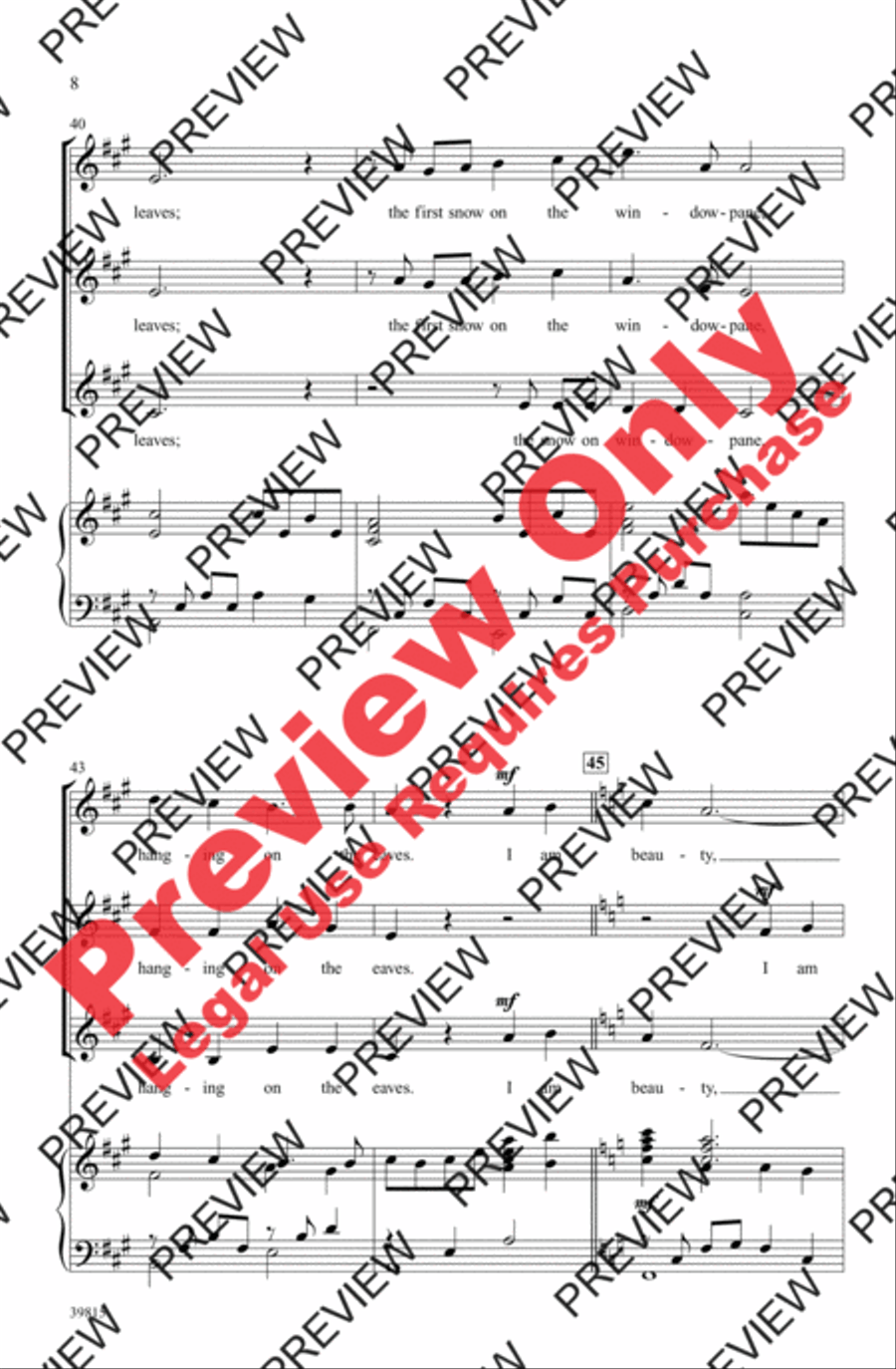 Beauty Women's Choir scores gallery preview page 8
