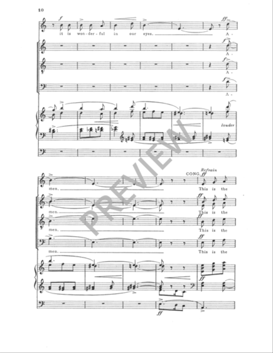 Psalm for Easter 4-Part scores gallery preview page 11