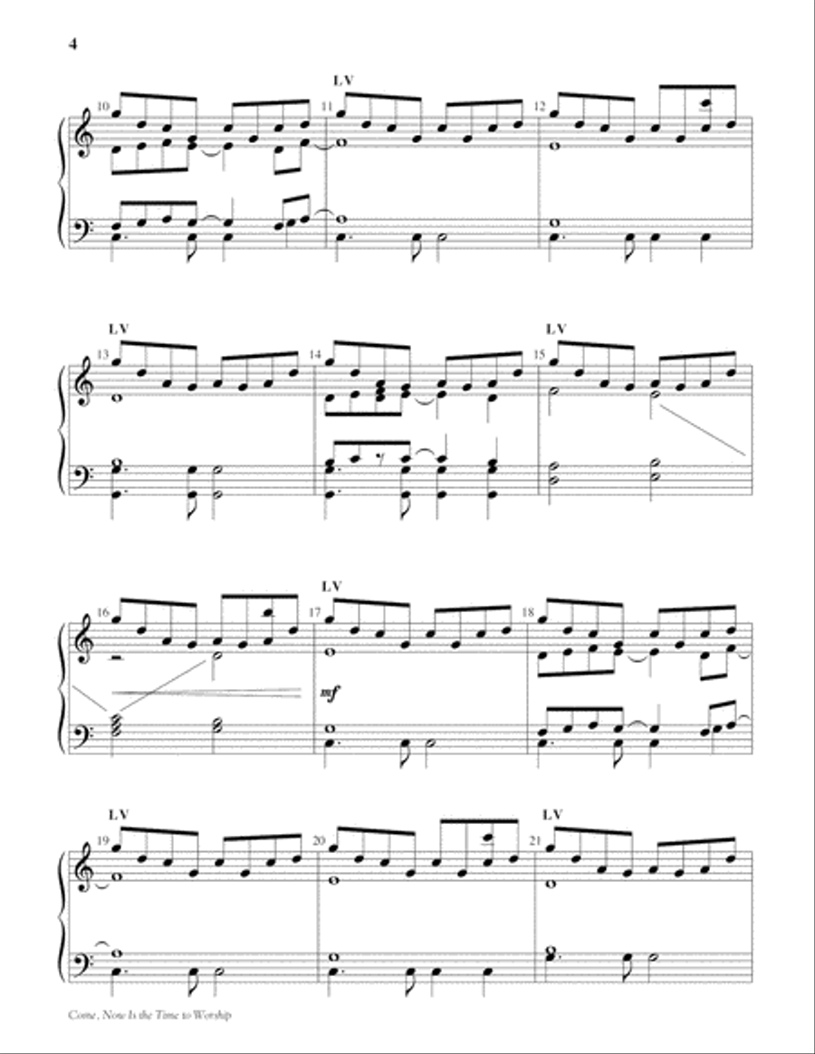 Come, Now Is the Time to Worship 5-Octaves scores gallery preview page 4