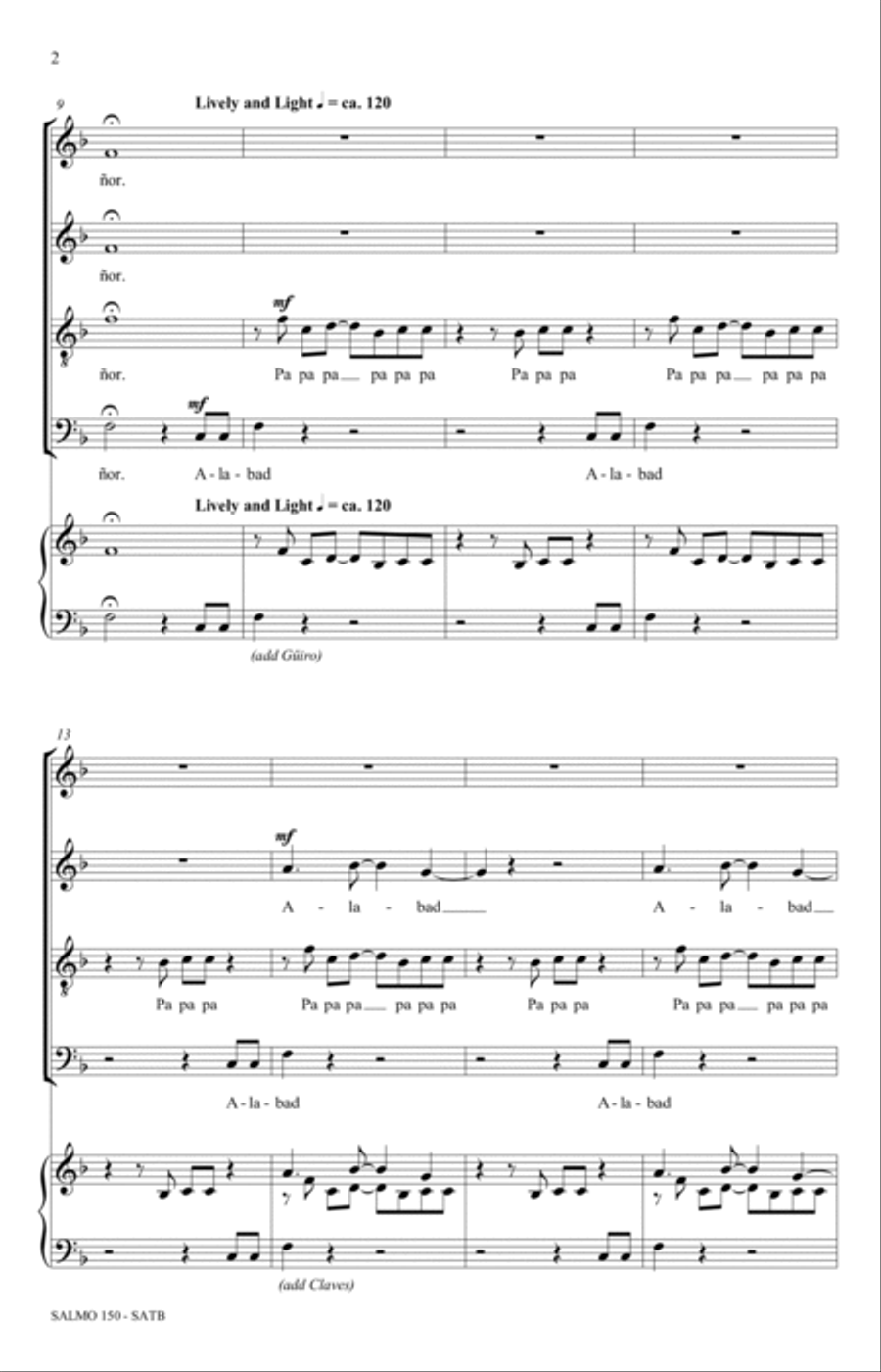 Salmo 150 Salmo 150 4-Part scores gallery preview page 2