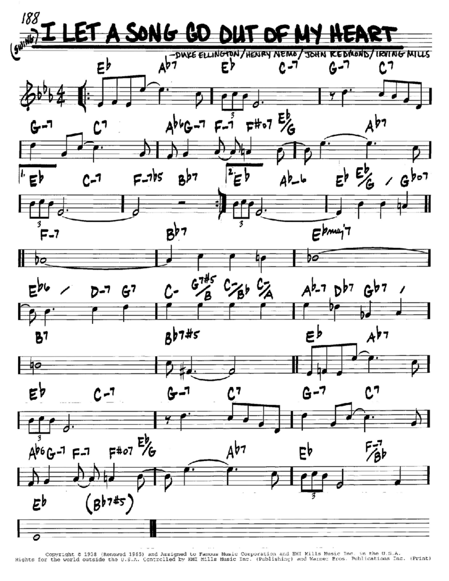 I Let A Song Go Out Of My Heart