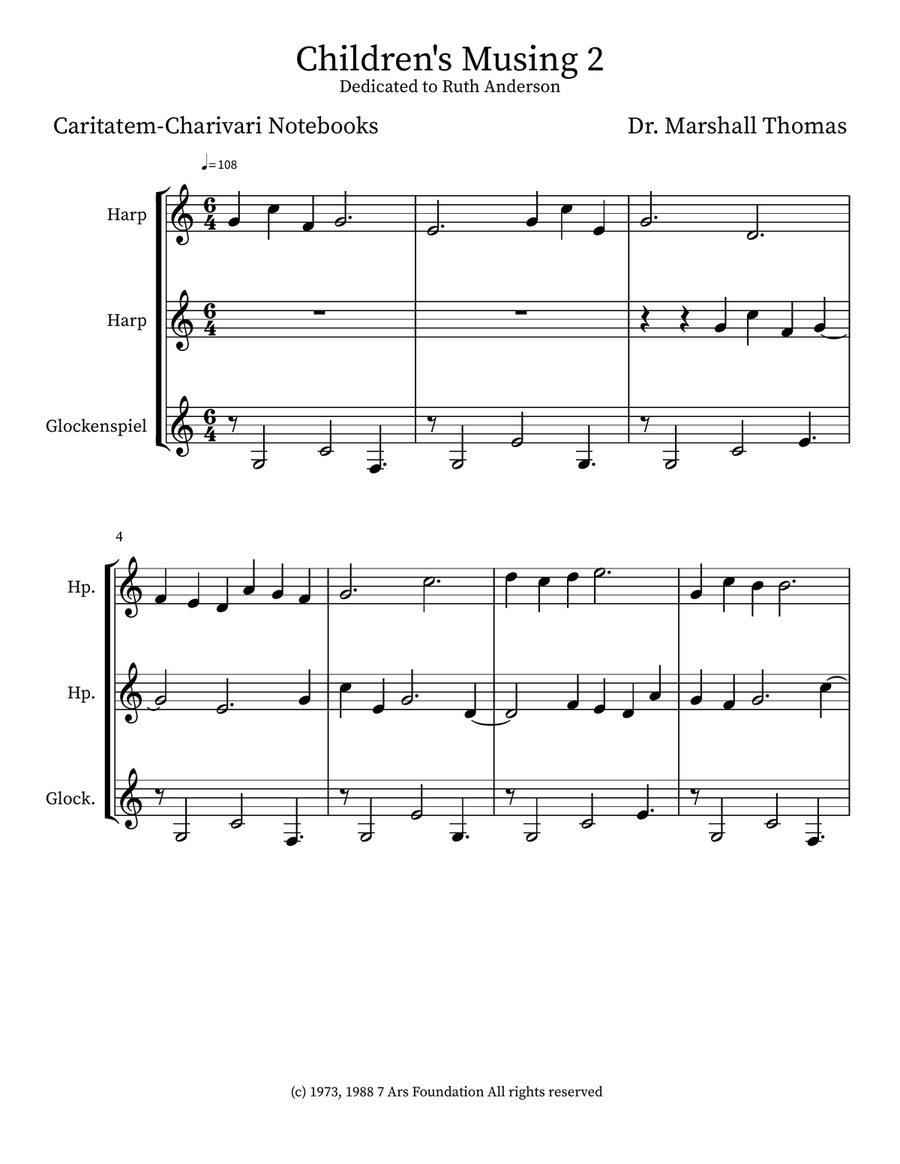 Children's Musing 2 Children's Musing 2 Small Ensemble scores gallery preview page 1