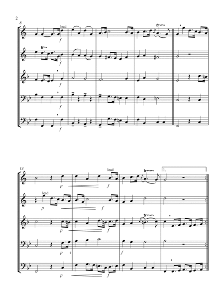 Heroic Music - No. 1. La Majeste (Bb) (Brass Quintet - 2 Trp, 1 Hrn, 1 Trb, 1 Tuba) image number null
