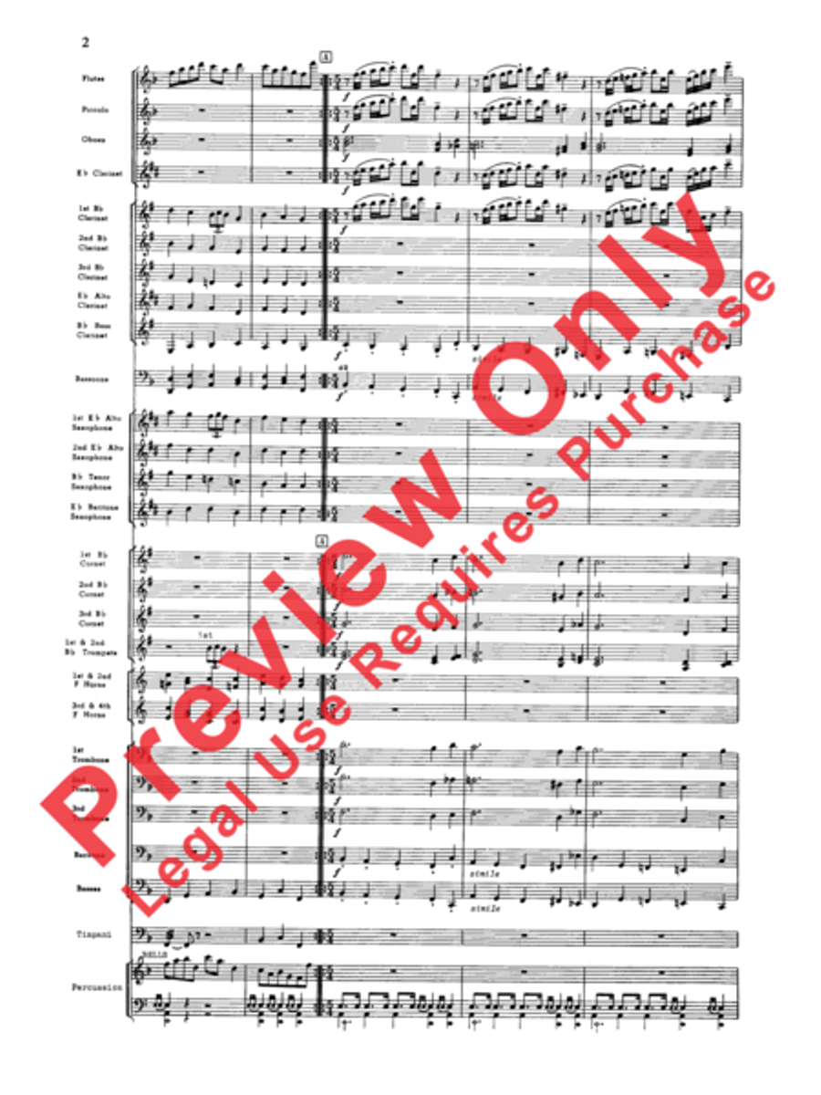 Third Suite (I. March, II. Waltz, III. Rondo) Concert Band scores gallery preview page 4