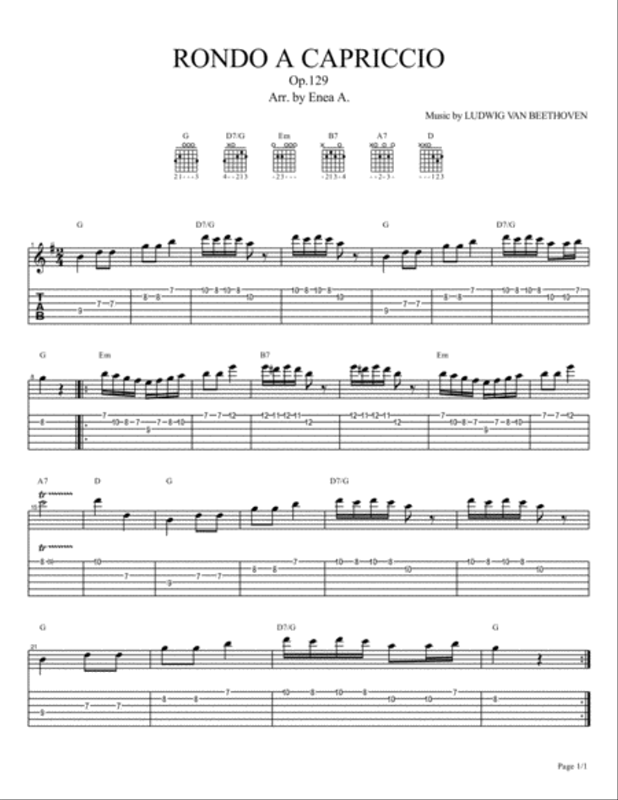 RONDO A CAPRICCIO Acoustic Guitar scores gallery preview page 1