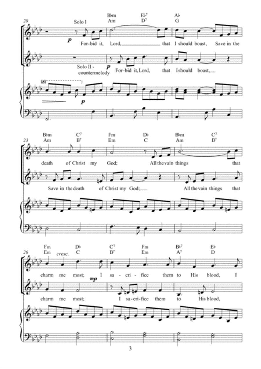 When I survey the wondrous cross SA scores gallery preview page 4