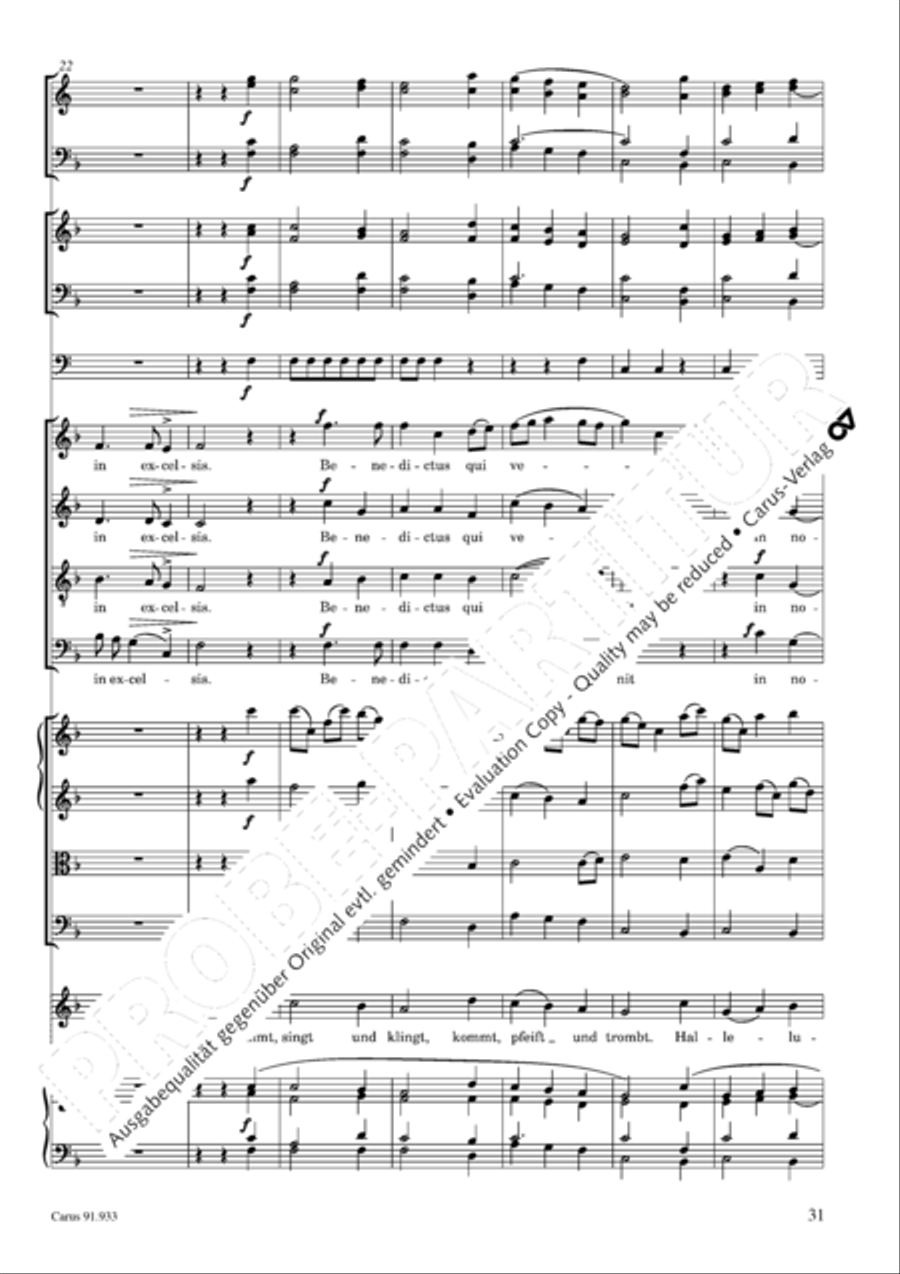 Missa carminum 4-Part scores gallery preview page 34