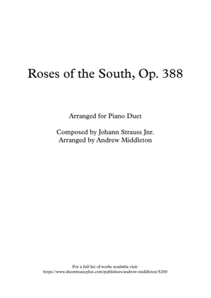 Book cover for Roses of the South, arranged for Piano Duet