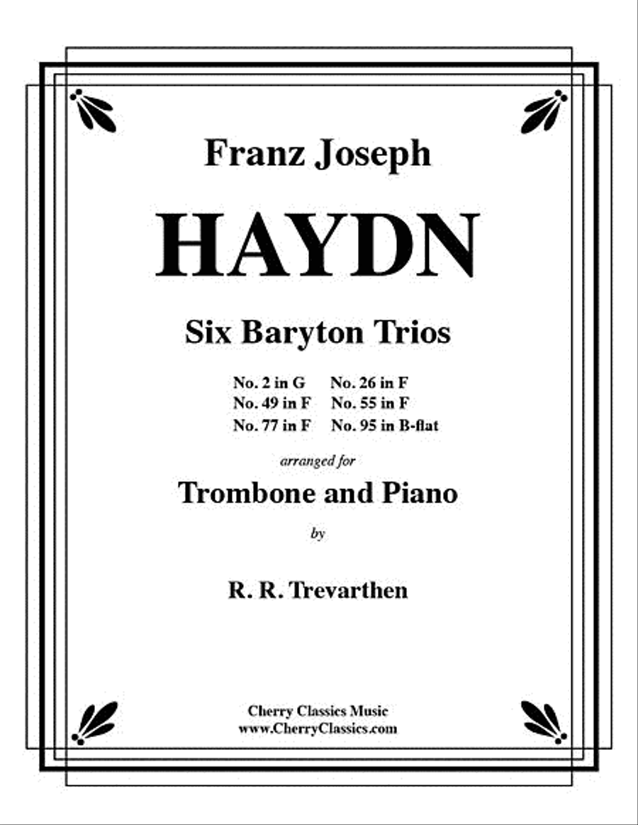 Six Baryton Trios for Trombone and Piano Trombone Trio scores gallery preview page 1