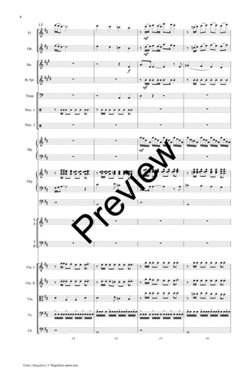 Magnificat Chamber Orchestra Score
