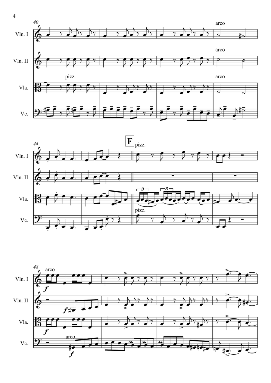 Commissario Montalbano String Quartet scores gallery preview page 4