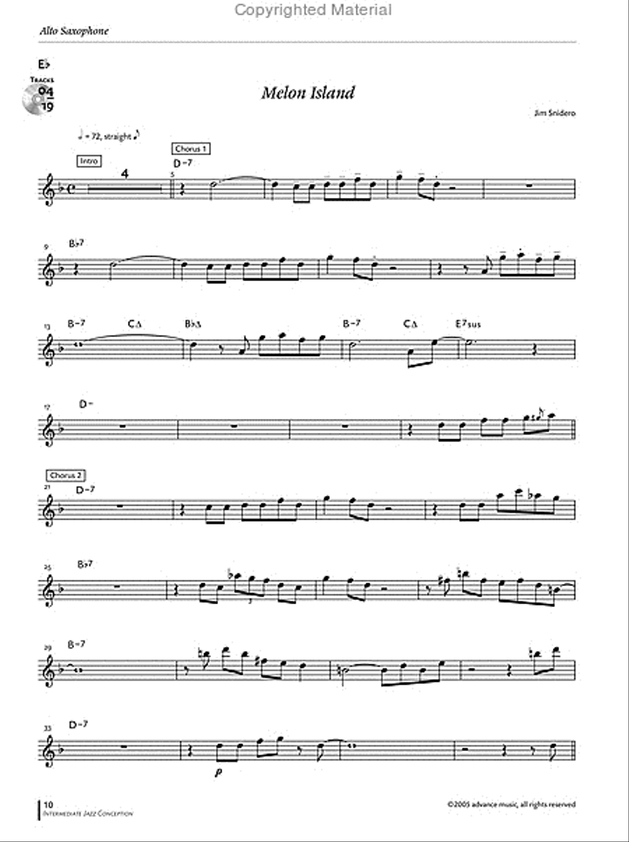 Intermediate Jazz Conception Alto & Baritone Saxophone Baritone Saxophone scores gallery preview page 3