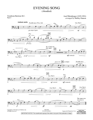 Evening Song (Abendlied) - Pt.5 - Trombone/Baritone B.C.