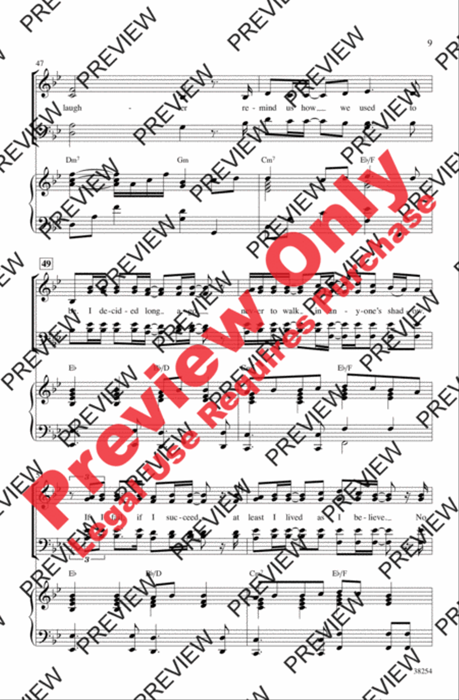 The Greatest Love of All The Greatest Love of All 4-Part scores gallery preview page 9