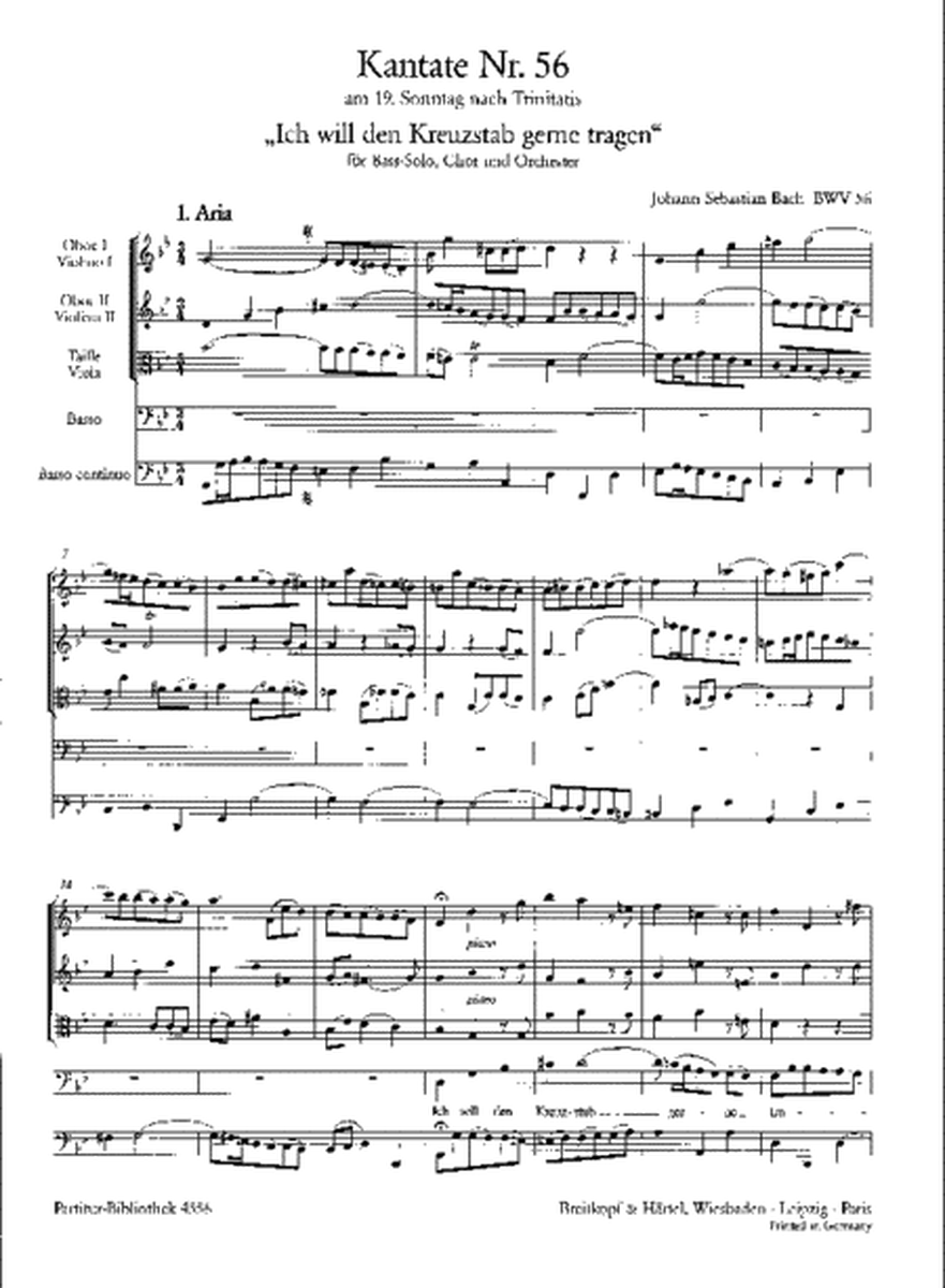 Cantata BWV 56 "I with my cross-staff gladly wander"