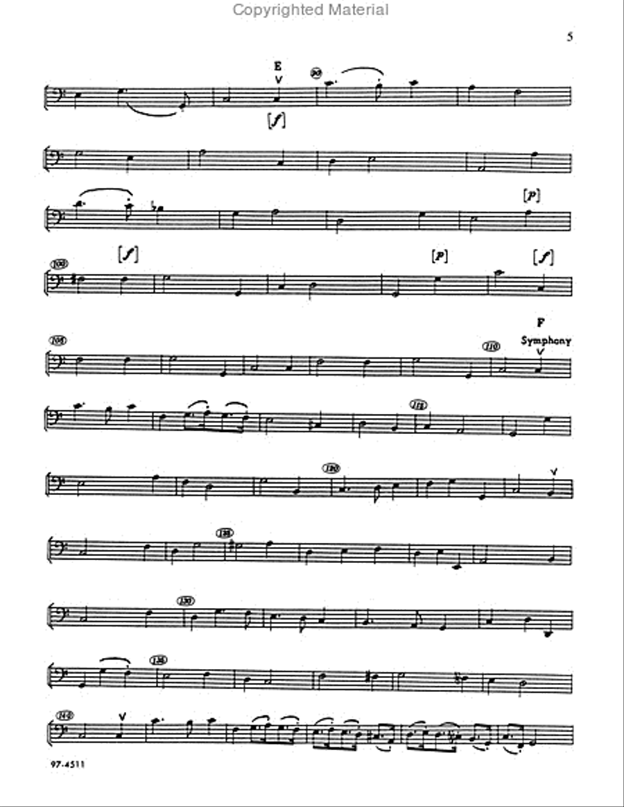 Rejoice in the Lord Alway / The Bell Anthem (Violoncello / Double Bass) Double Bass scores gallery preview page 4