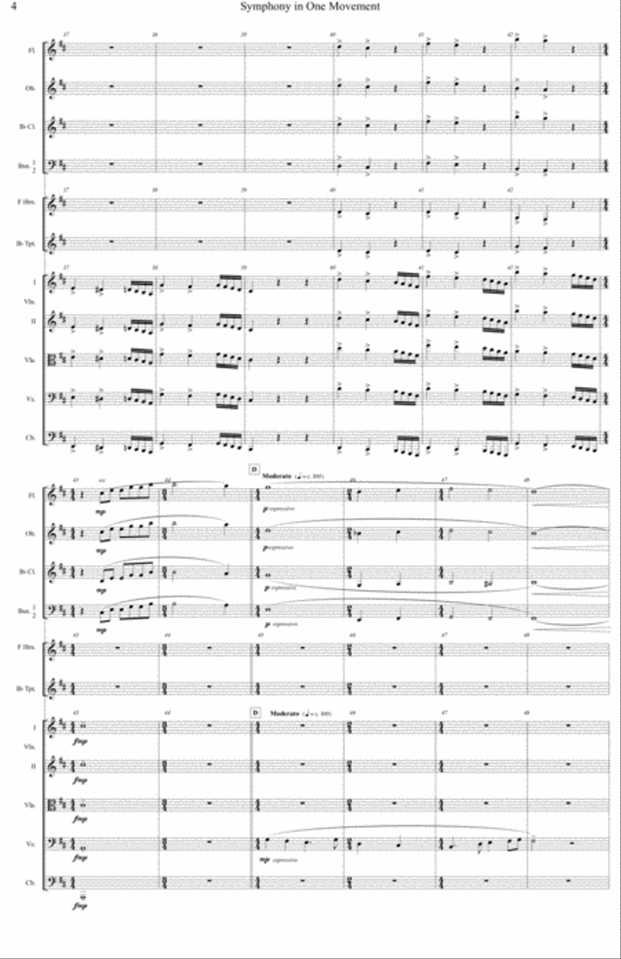 Symphony in One Movement Full Orchestra scores gallery preview page 4