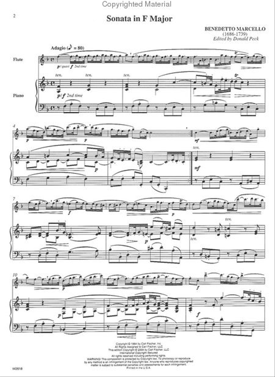 Sonata in F Major Flute Solo scores gallery preview page 2