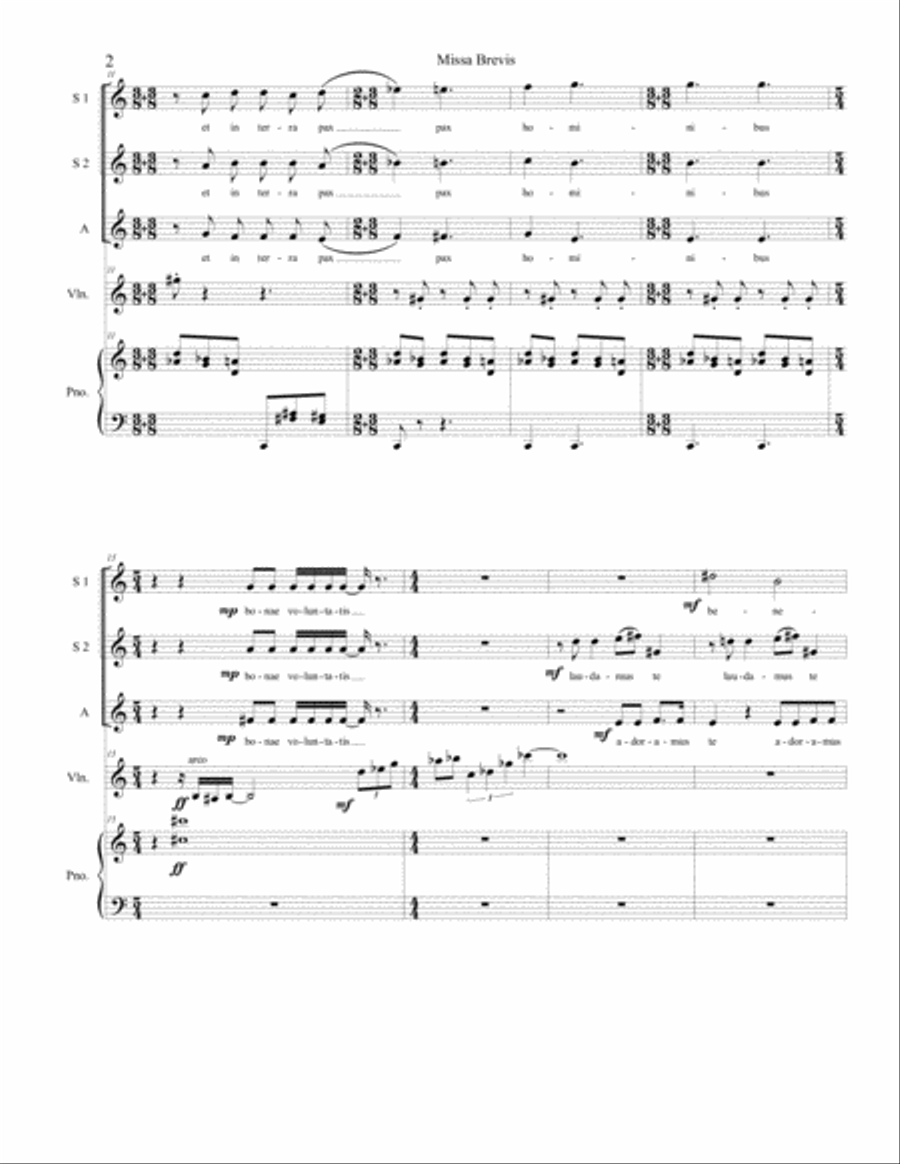 Missa Brevis SSA scores gallery preview page 4