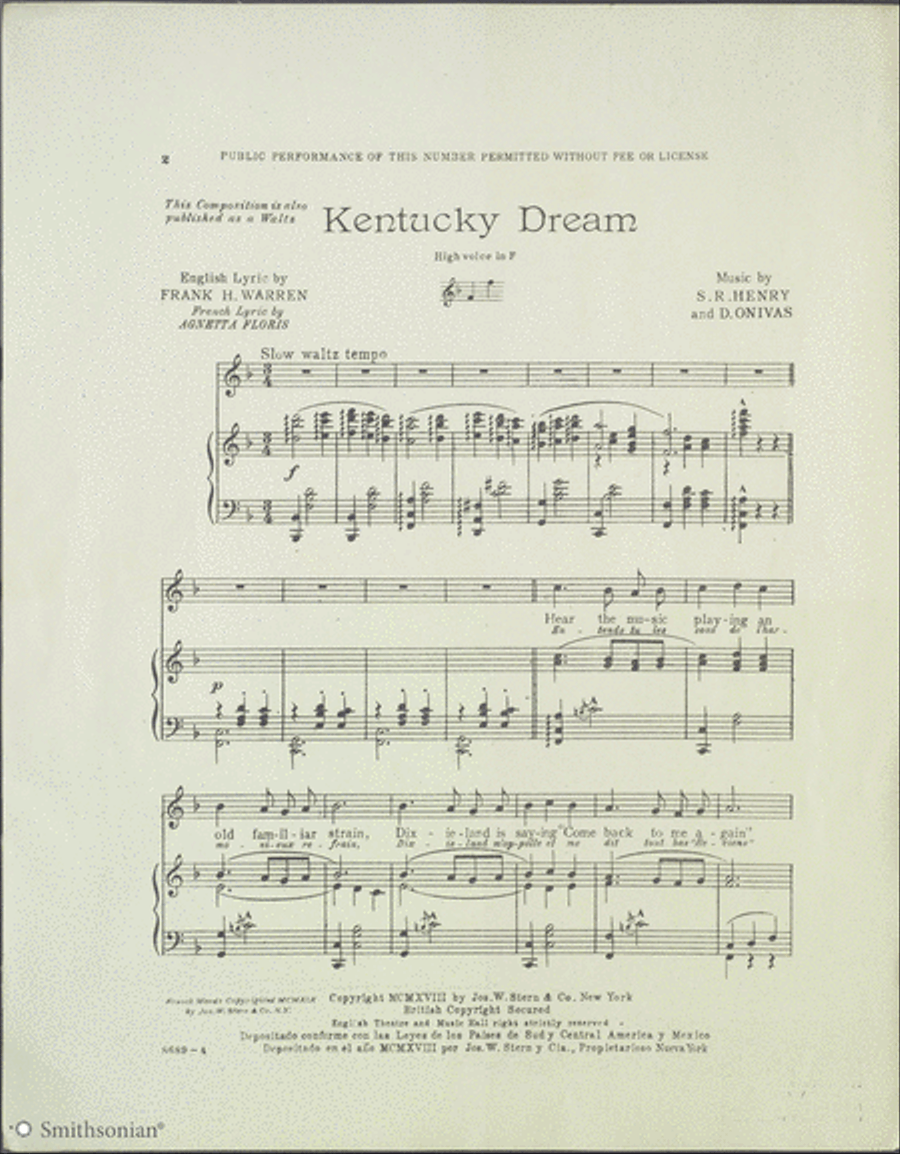 Kentucky Dream Waltz Piano, Vocal scores gallery preview page 2