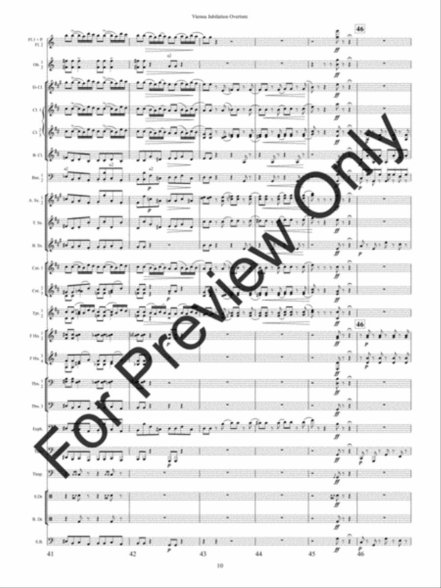 Vienna Jubilation Overture (Score) Concert Band scores gallery preview page 13
