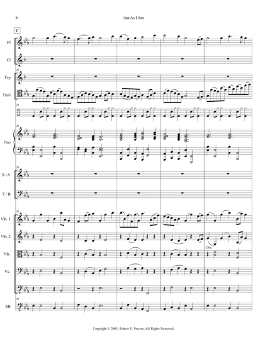 Just As I Am 4-Part scores gallery preview page 6