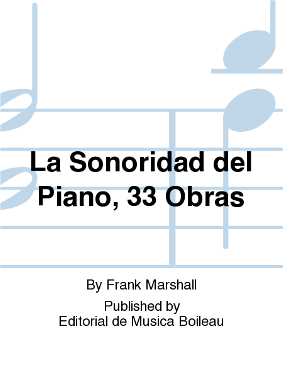 La Sonoridad del Piano, 33 Obras Piano Solo scores gallery preview page 1