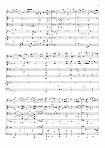 Adagietto from symphony No 5; transcription for string quartet & harp