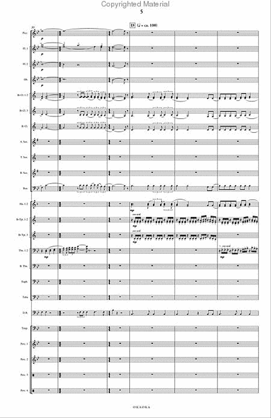Okaoka Concert Band scores gallery preview page 6