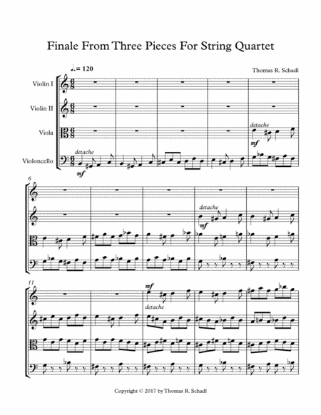 Finale From Three Pieces For String Quartet
