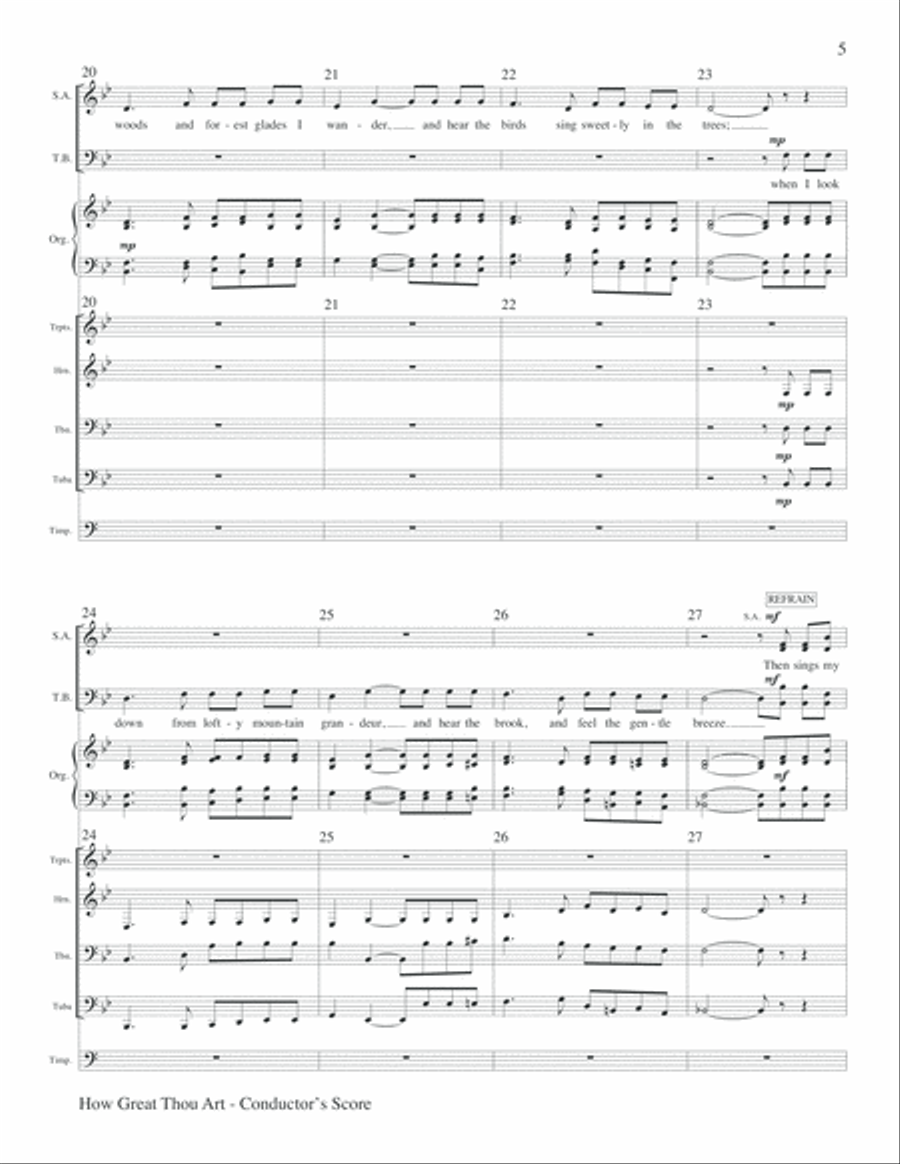 How Great Thou Art Choir scores gallery preview page 5