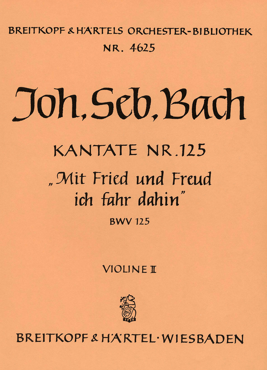 Cantata BWV 125 “Mit Fried und Freud ich fahr dahin” ATB scores gallery preview page 1