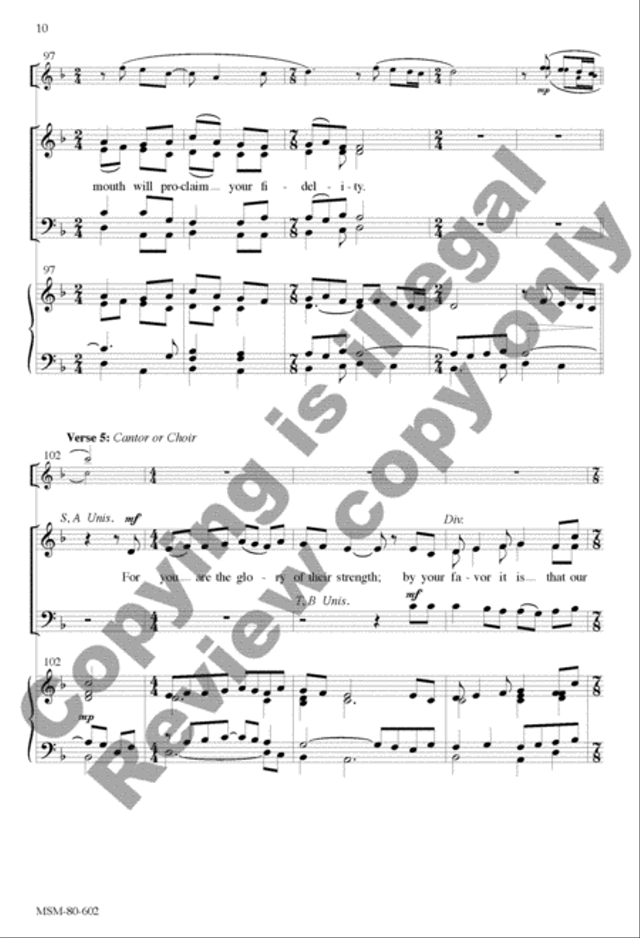 I Will Sing Forever of Your Mercies, O Lord: Communion Antiphon for Chrism Mass 4-Part scores gallery preview page 21