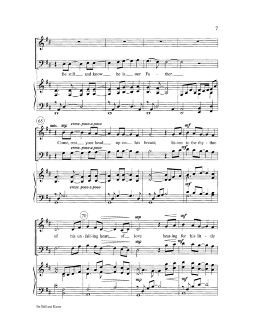 Be Still and Know 4-Part scores gallery preview page 7