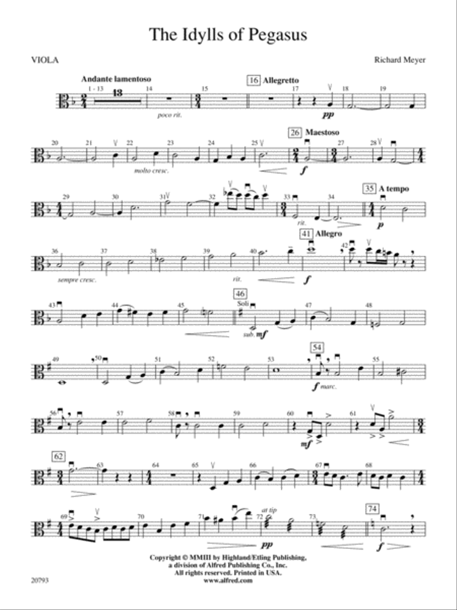 The Idylls of Pegasus: Viola
