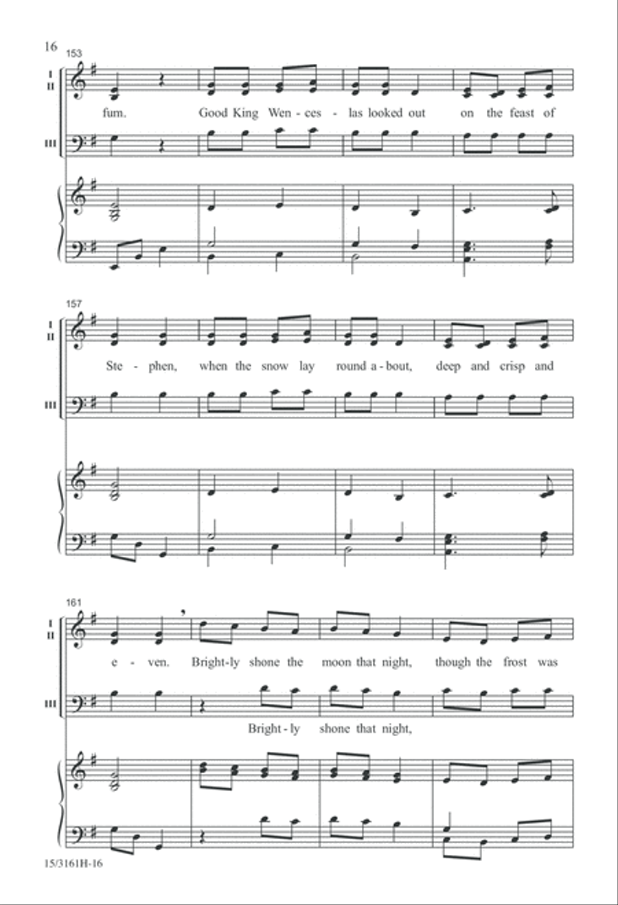 Twelve Carols of Christmas 3-Part scores gallery preview page 16