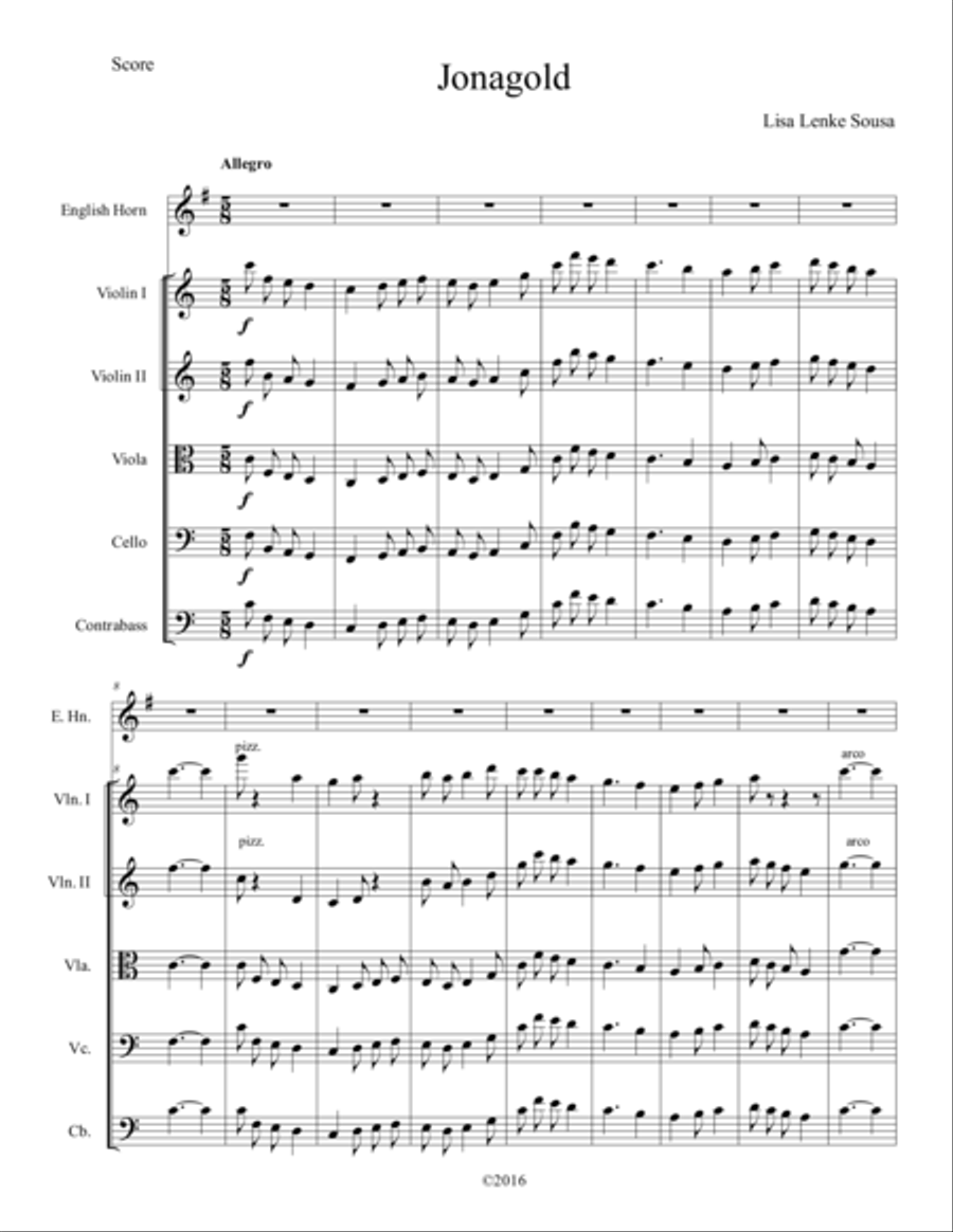 Jonagold String Orchestra scores gallery preview page 1