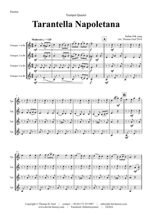 Book cover for Tarantella Napoletana - Italian Folk Song - Trumpet Quartet