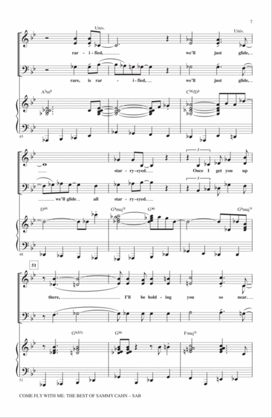 Come Fly With Me: The Best Of Sammy Cahn (Medley) 3-Part scores gallery preview page 6