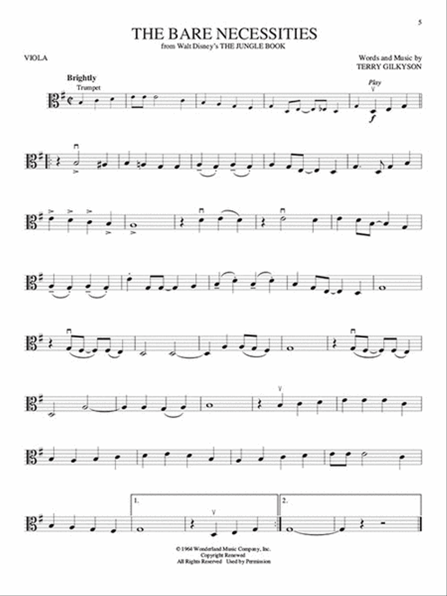 Disney Greats Disney Greats Viola Solo scores gallery preview page 3