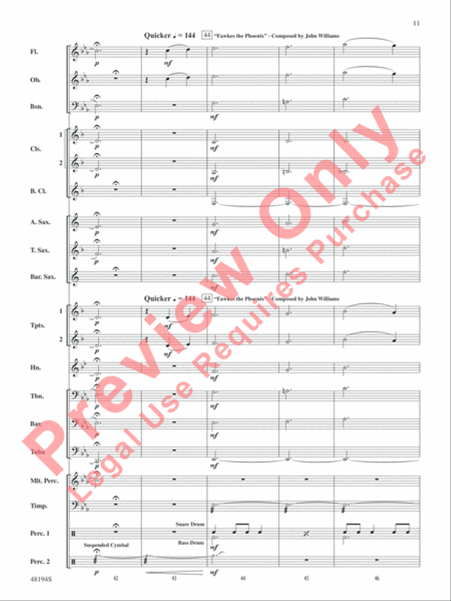 Harry Potter -- Wizards Unite Concert Band scores gallery preview page 12