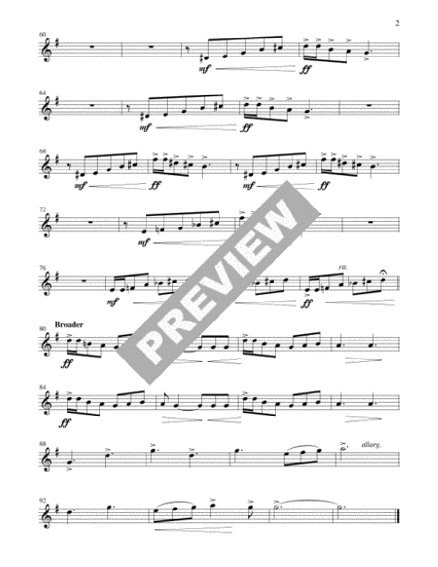 Gloria of the Bells - Instrument edition Trombone scores gallery preview page 2