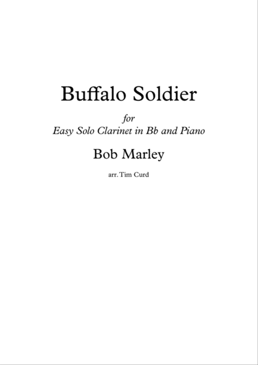 Buffalo Soldier Clarinet Solo scores gallery preview page 1