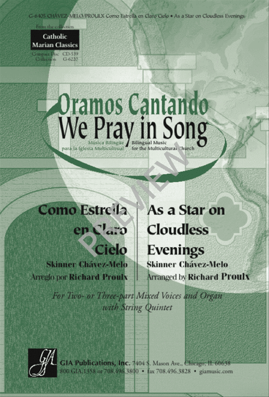 Como Estrella en Claro Cielo / As a Star on Cloudless Evenings 3-Part scores gallery preview page 1