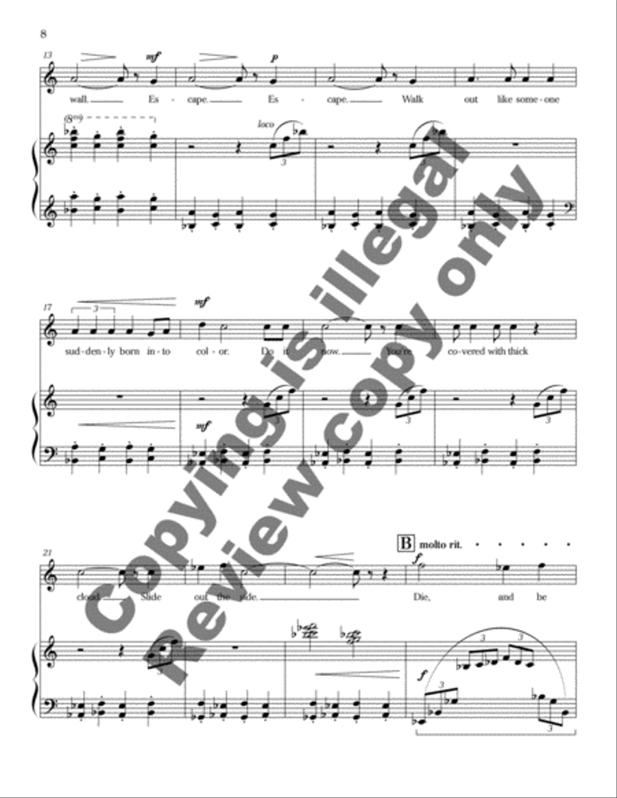 The Sun is Love High Voice scores gallery preview page 19