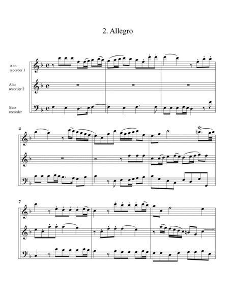 Trio sonata QV 2:13 (arrangement for 3 recorders)