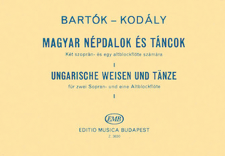 Book cover for Ungarische Weisen – Hungarian Folksongs for Two Decant and One Treble Recorder)