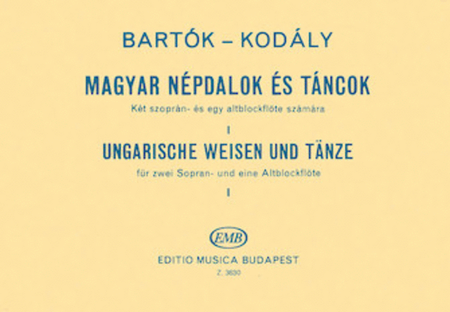Ungarische Weisen – Hungarian Folksongs for Two Decant and One Treble Recorder)