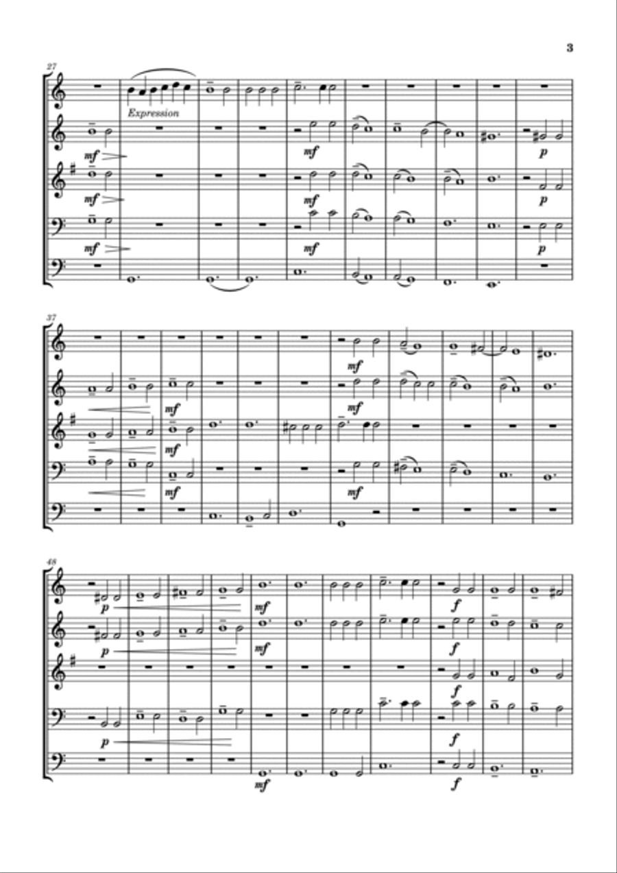Gaude Plaude Brass Quintet scores gallery preview page 3