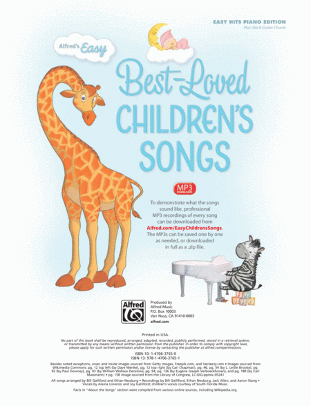 Alfred's Easy Best-Loved Children's Songs image number null